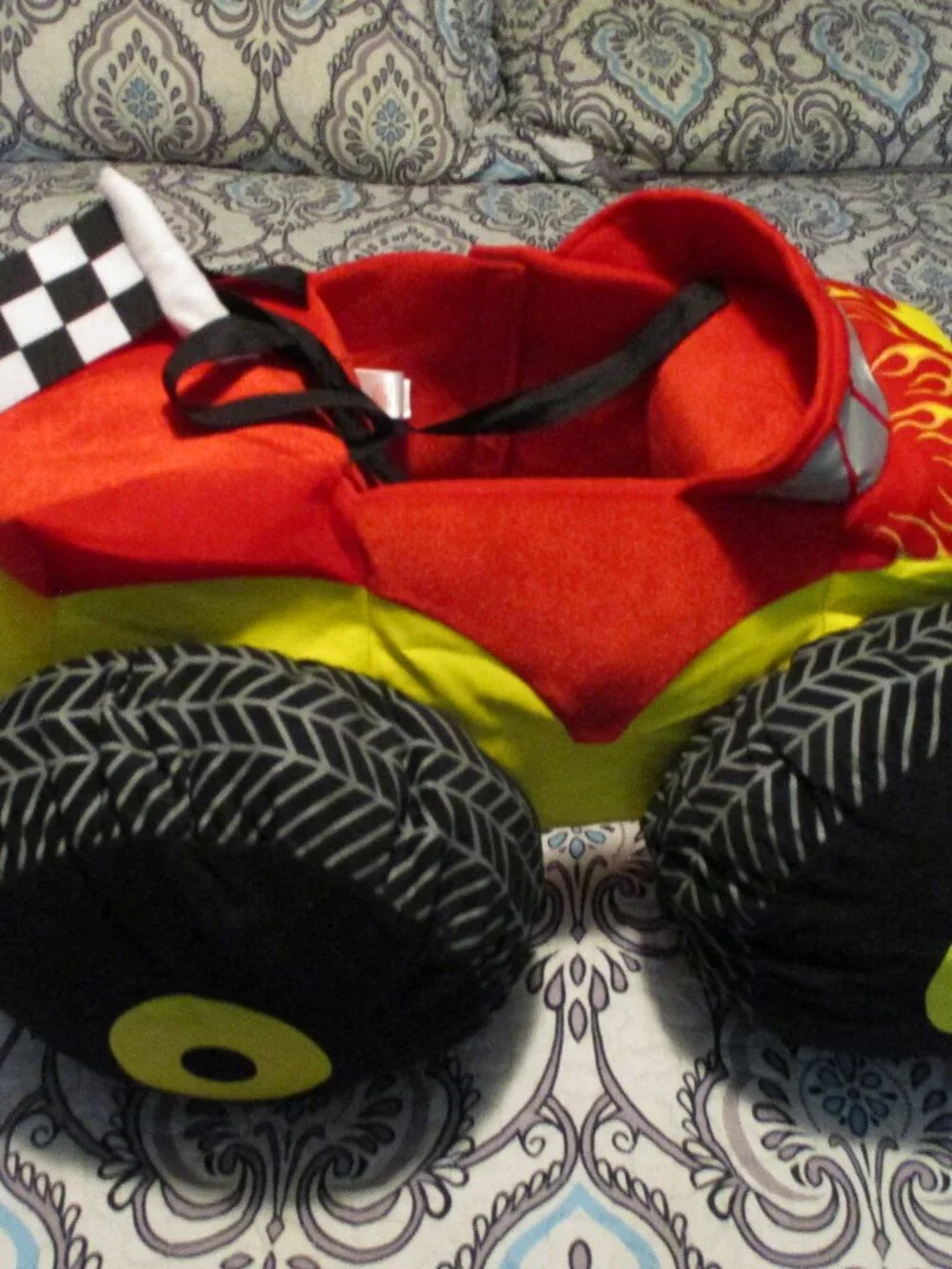 Monster Truck Costume Lights up! Makes Vroom Sounds! Ride-in style, Ages 3-7